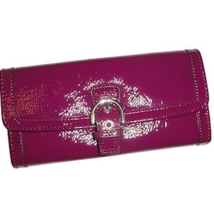 Coach Soho Buckle Slim Envelope Wallet F47785 PLUM